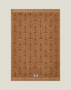Lexington Håndkle i Velur m/Jacquard Ornament - Fudge Fudge 50x70cm - Lexington