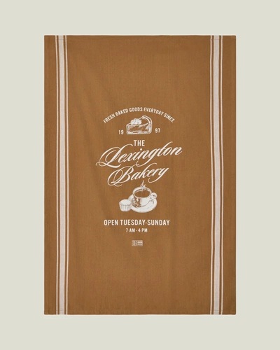Lexington Kjøkkenhåndkle i Økologisk Bomull m/Bakery Print - 50x70cm Fudge/Hvit - Lexington
