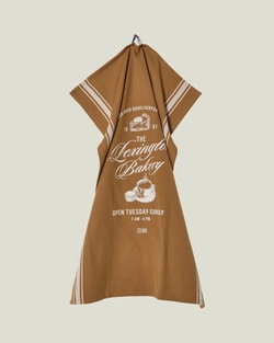Lexington Kjøkkenhåndkle i Økologisk Bomull m/Bakery Print - 50x70cm Fudge/Hvit - Lexington