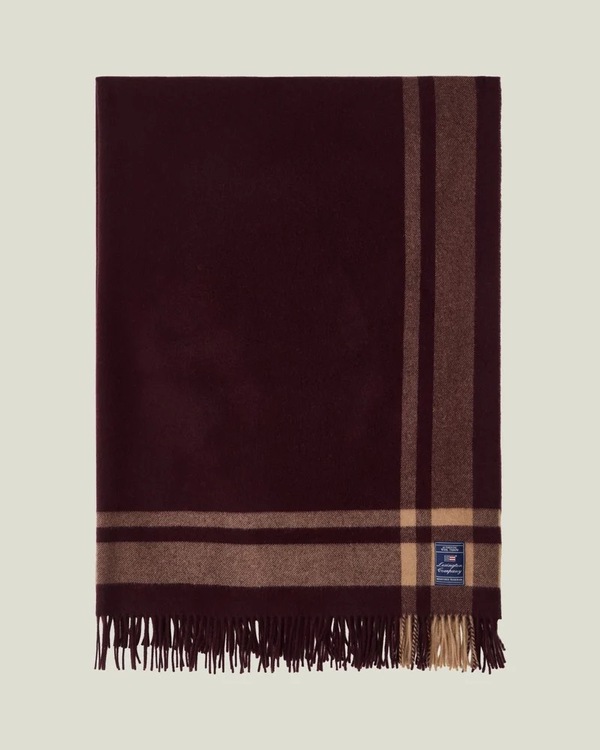 Lexington Stripete Teppe i Resirkulert Ull - Fig/Fudge, 130x170cm