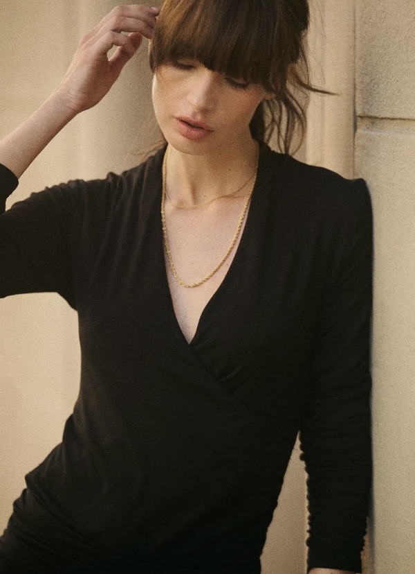 Jersey V-Neck Top