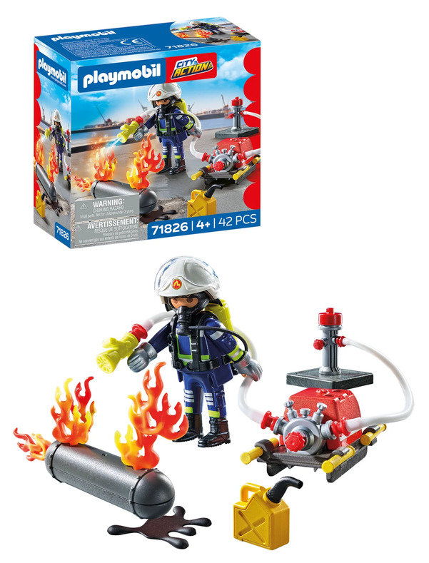Playmobil Firefighter with Water Pump 71826