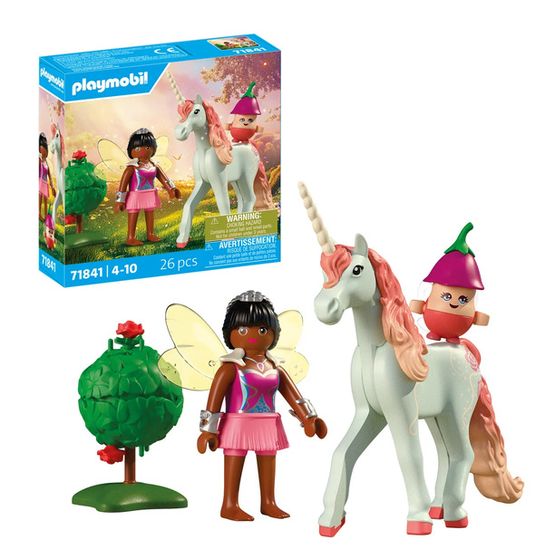 Playmobil Collectible Unicorn: Sky Rose with Fairy 71841