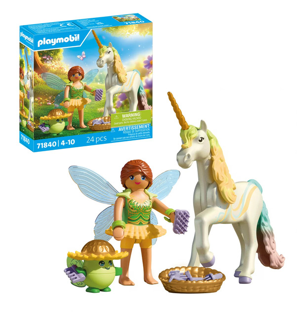 Playmobil Collectible Unicorn: Rainbow Flower with Fairy 71840