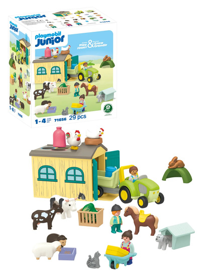 Playmobile Junior Farm Adventure with Tractor, Trailer, and Animal Friends 71656 71656 - playmobil
