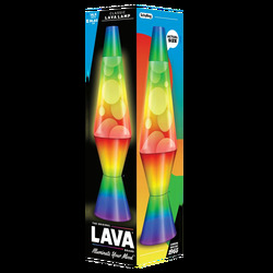 Lamp 37cm White/Tri-colour, Rainbow Base Rainbow - Musikk og disco