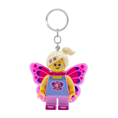 LEGO® Iconic Butterfly Girl Key Chain With LED Light Butterfly Girl - LEGO