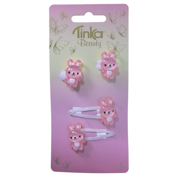  HÅRCLIPS/HÅRSTRIKK BUNNY ROSA TINKA BEAUTY 