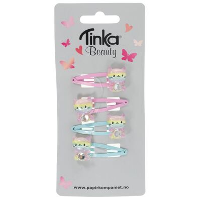 HÅRKLIPS 4 STK KATTUNGE BLÅ TINKA BEAUTY Hårklips - Tinka