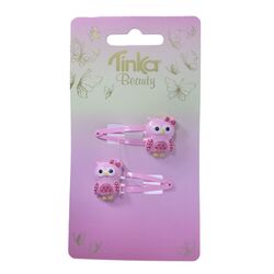 HÅRCLIPS UGLE ROSA 2 STK TINKA BEAUTY Hårklips - Tinka