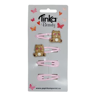 HÅRCLIPS BAMSE 4 STK TINKA BEAUTY Hårklips - Tinka