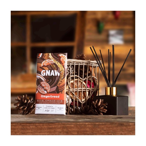 Forhåndsbestilling* GNAW Gingerbread Milk Chocolate Bar 80g