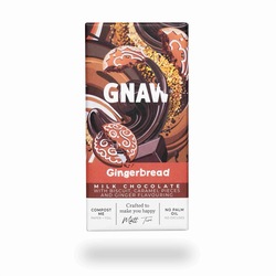 Forhåndsbestilling* GNAW Gingerbread Milk Chocolate Bar 80g ikke relevant - Gnaw
