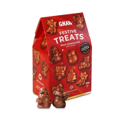Forhåndsbestilling* GNAW Christmas Mini Treats Milk Chocolate 150g ikke relevant - Gnaw