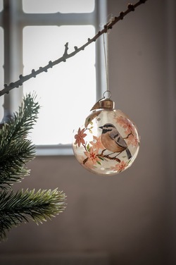 Glasskule Gylden m/Fugl ikke relevant - UND Seasonal 