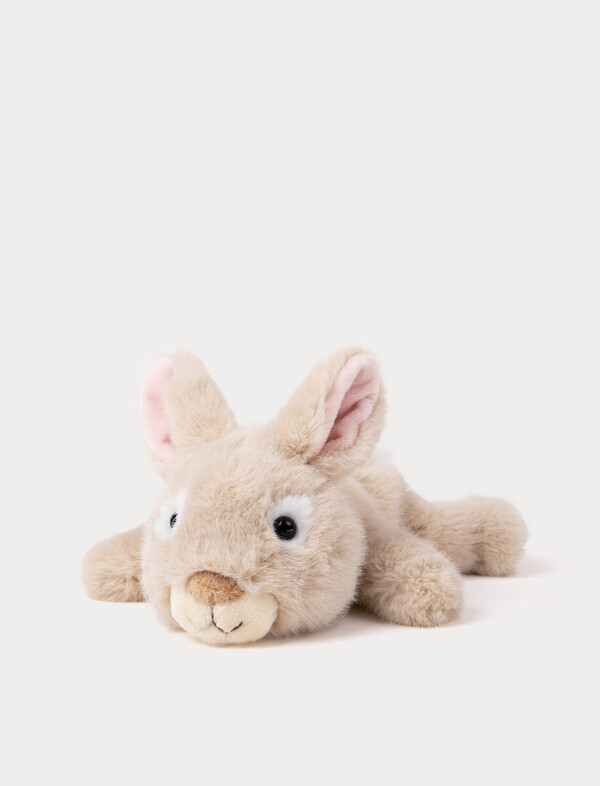 Kanin liggende 28 cm beige
