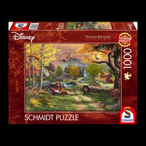 Puzzle - Thomas Kinkade: Disney - Fox and Hound (1000 biter)