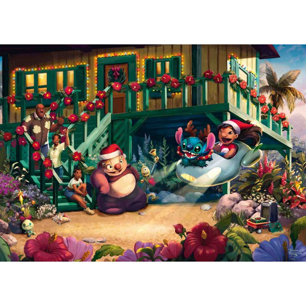 Puzzle - Disney, Lilo and Stitch Aloha Christmas (1000 biter)