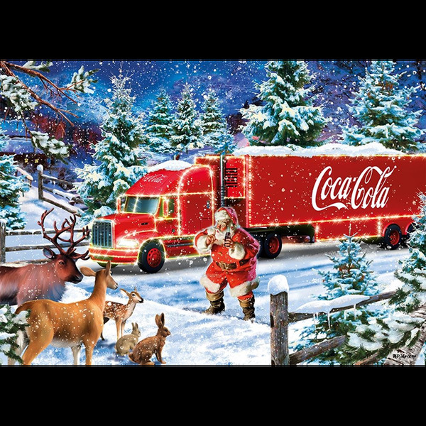 Puzzle - Coca Cola Christmas Truck - (1000 biter)