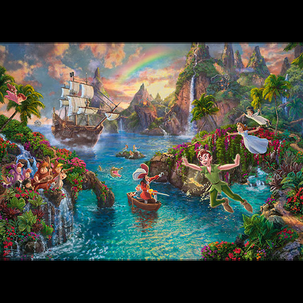 Puzzle - Thomas Kinkade: Disney, Peter Pan (1000 biter)