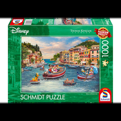  Thomas Kinkade: Disney - Mickey & Minnie in Italy (1000 pieces) 1000 bitar - Schmidt