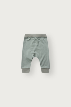 Joggebukse Ull/Bambus Mini  grønn - Hust & Claire