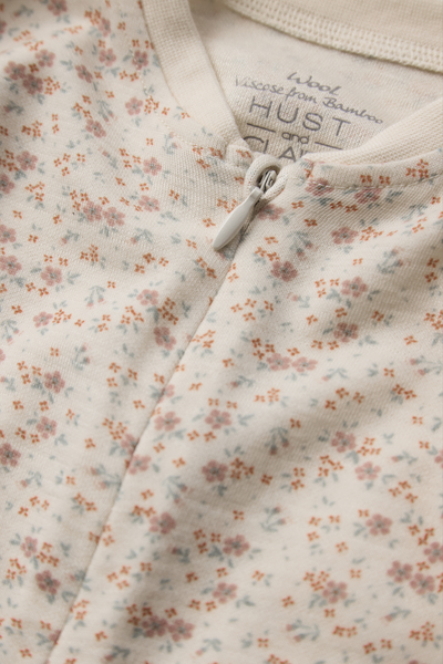 Heldress Ull/bambus  Blomstret - Hust & Claire