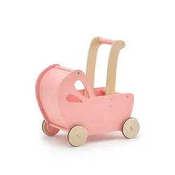 Moover Dukkevogn rosa- bladmønster Dukkevogn rosa - Moover