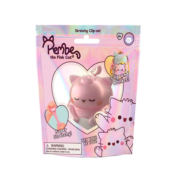 Pembe The Pink Cat Squishy Friends Keychains 9 cm
