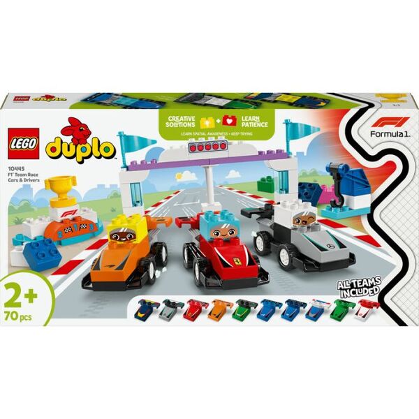 LEGO DUPLO  Town 10445 F1 Team med racerbiler og sjåfører