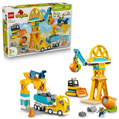 DUPLO LEGO 10476 3-i-1 Byggeplass med anleggsmaskiner 10476 - Lego duplo