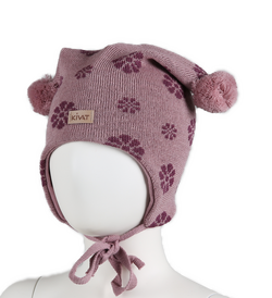 Kivat Knytelue ull 387L-17B/30 Rosa med blomster Rosa med blomster - Kivat