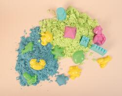 Sand PLAYBOX kinetisk farget Grønn og Blå - Kinetic sand