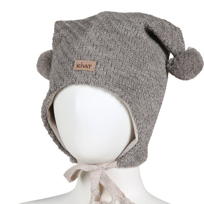 Kivat Knytelue ull 388L-12U beigemed kivatlogo Beige med kivat logo - Kivat