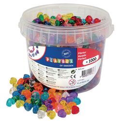 Hjerteperler PLAYBOX 453 g (1000) Hjerteperler - Kontorutstyr