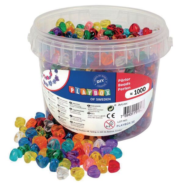 Hjerteperler PLAYBOX 453 g (1000)