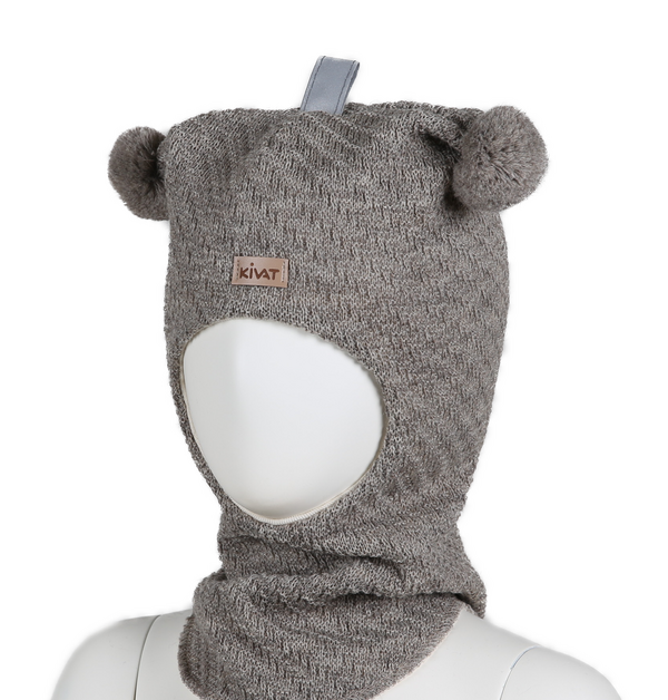 Kivat Balaklava i ull 458-12U Brun med Kivat logo