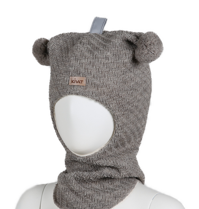 Kivat Balaklava i ull 458-12U Brun med Kivat logo Brun med kivat logo - Kivat