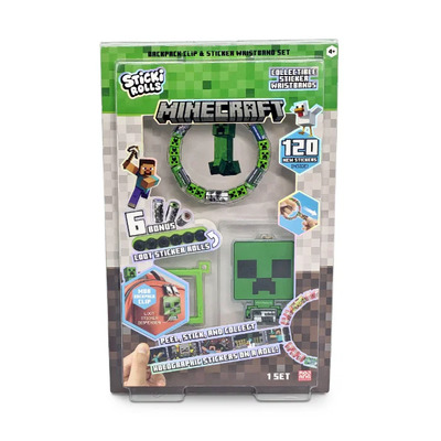 STICKI ROLLS STICKI CLIP & BRACELET MINECRAFT CDU overasskelse - Minecraft