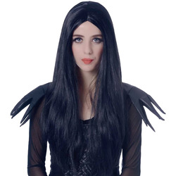 Sort lang parykk Lang sort parykk - Halloween