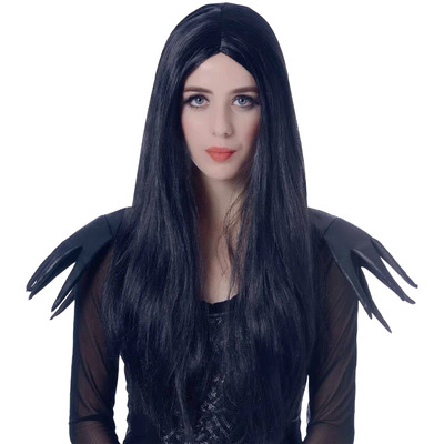 Sort lang parykk Lang sort parykk - Halloween