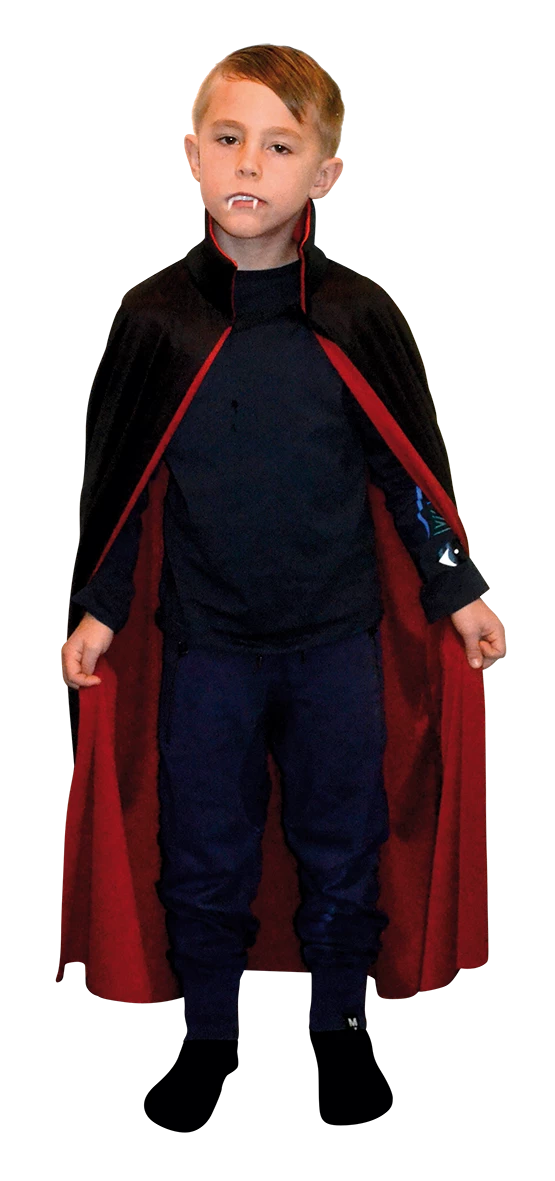 DRACULA CAPE BLACK AND RED KID 146-152