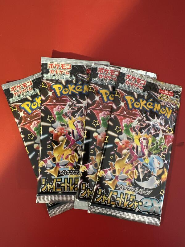 Pokemon samlepose japansk Shiny treasure x4stk