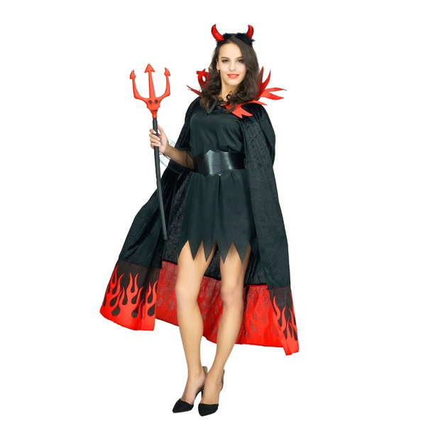 COSTUME CAPE WITH FLAMES