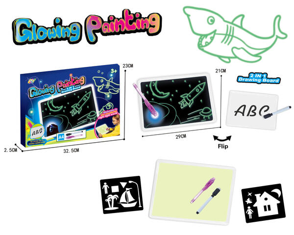 GLOW IN THE DARK TEGNETAVLE (32CM)