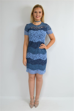 STEEAM lace dress Blåtoner - Steeam