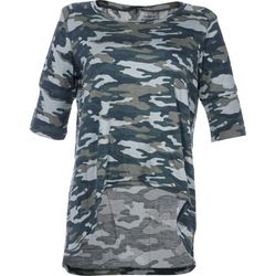 Straight From The Heart Genser Camo Grønn - Basic Apparel