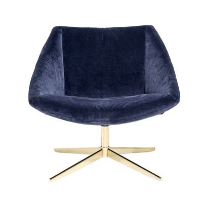 Stol Elegant Bloomingville Stol Charlton Velur Blå Trend Design