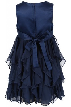 Pascal kjole med sløyfe marineblå Navy - Pascal