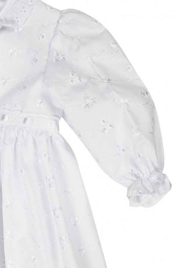 Pascal dåpskjole i engelsk blonde jente med rosa bånd